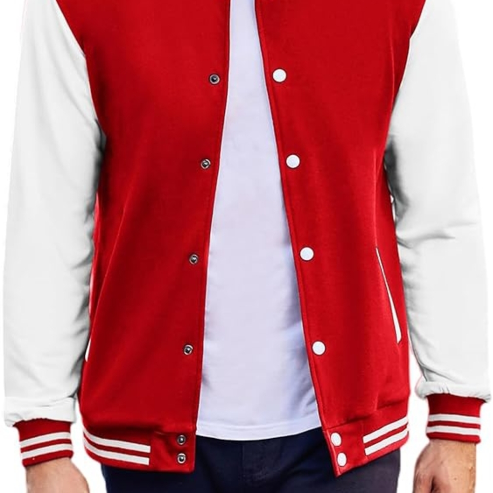 Red and White Varsity Jacket
